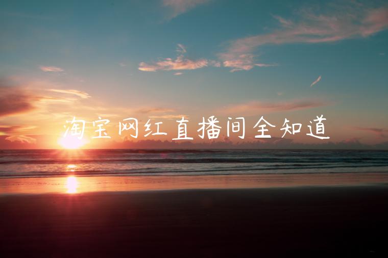 淘寶網(wǎng)紅直播間全知道